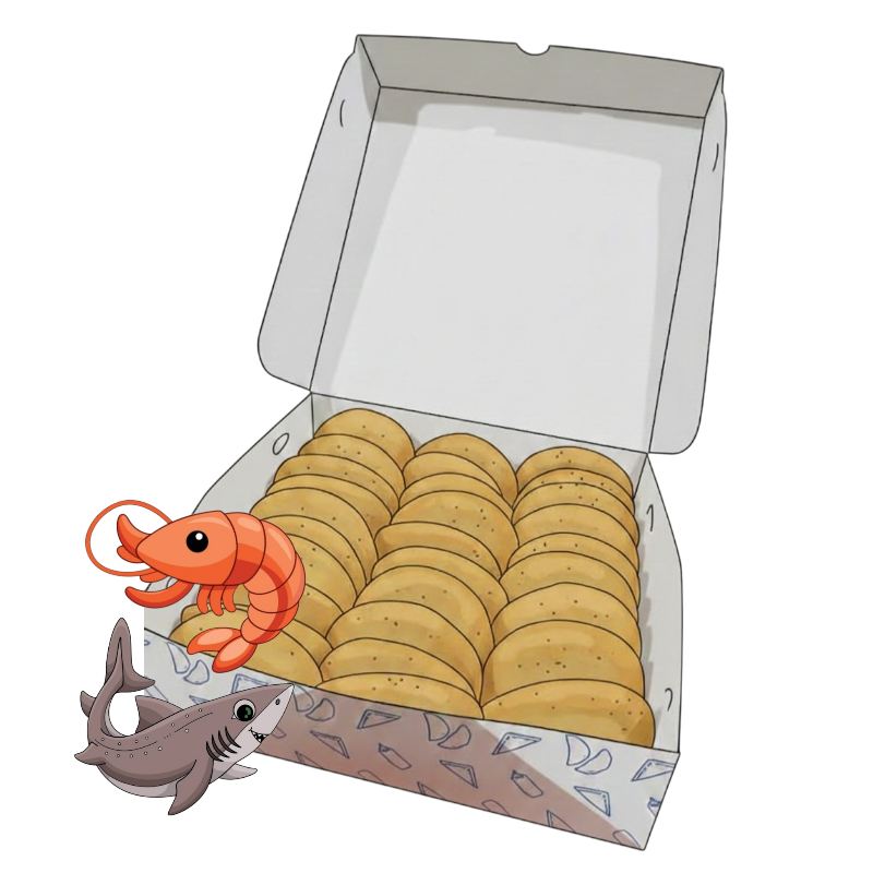 Frutos del Mar - 15 mini empanadas de camarón y 15 mini empanadas de cazón, ideal para Semana Santa y la playa